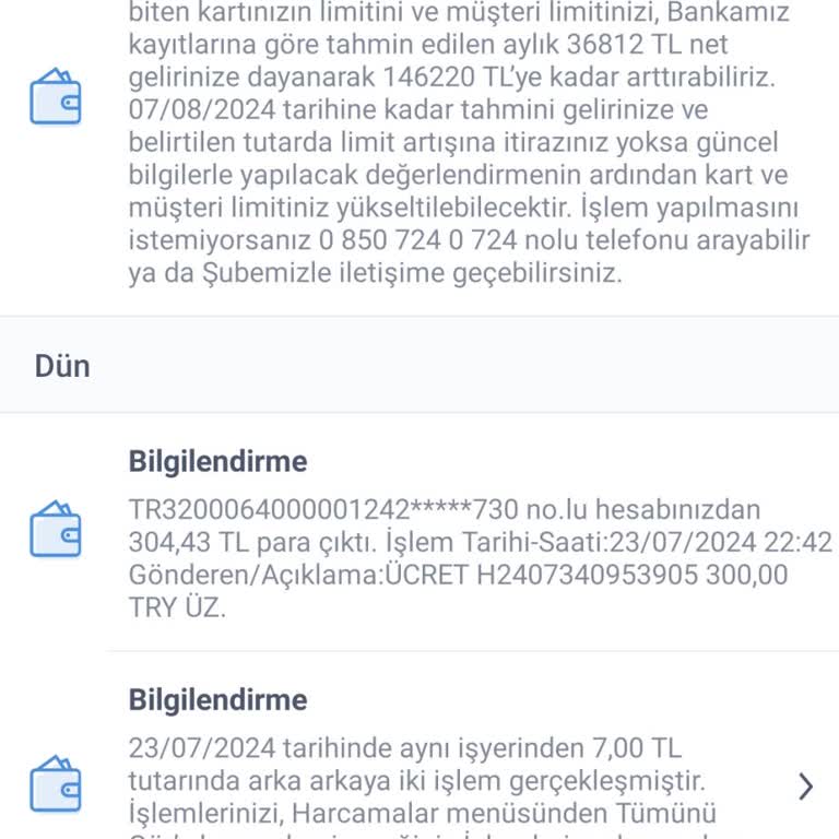 İş Bankası Kredi Kartı Limit Artışı