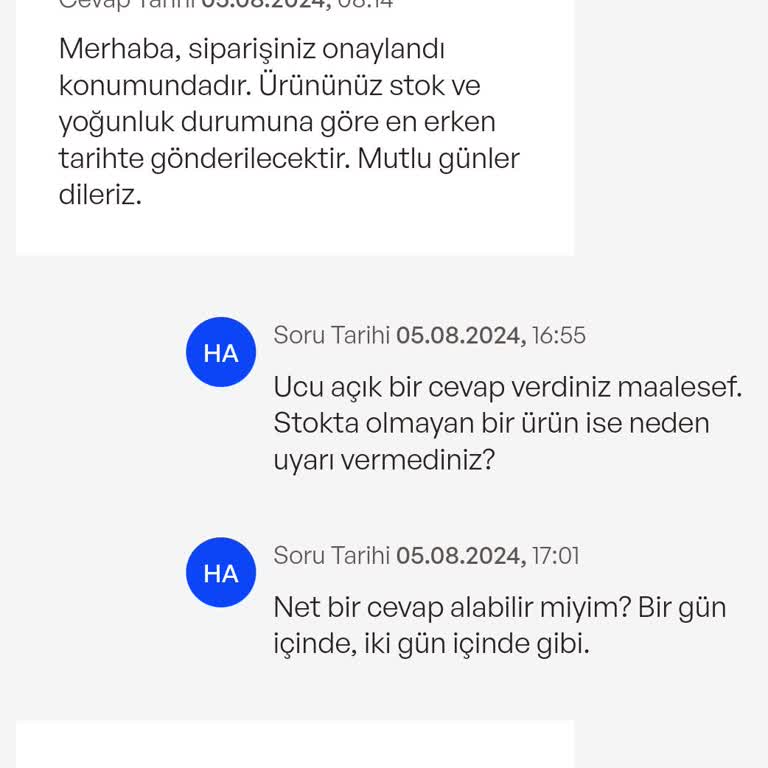 idefix Siparişim Taahhüt Edilen Sürede Kargolanmadı.