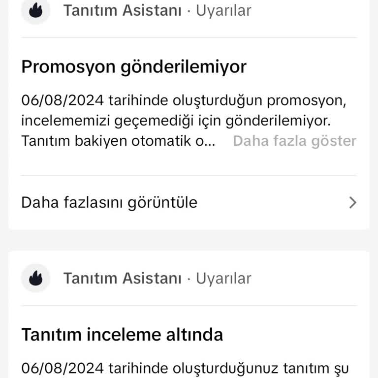 TikTok Tanıtım Oluşturma Sorunu Ve Sürekli Hata