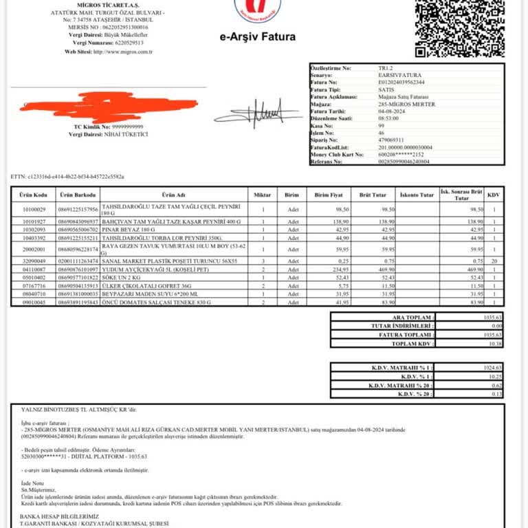 Migros Eksik Sipariş Getirdi