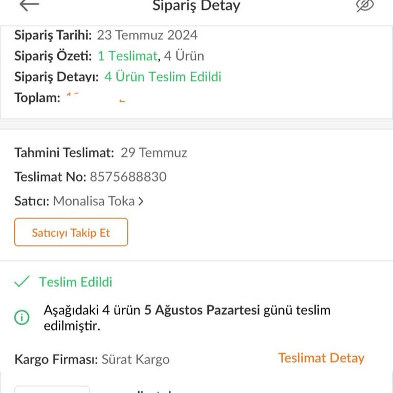 Sürat Kargo Kargom Teslim Edilmedi Ve Yanıltıcı Bildirim Yapıldı