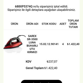 Çetinkaya Online 4 Ürün Aldım, İptal Ettiler Paramı İade Alamadım Hala