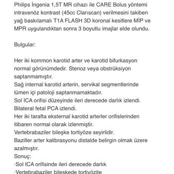 Medical Park Hastanesi MR İçin Hazırlanan Rapor Yetersiz