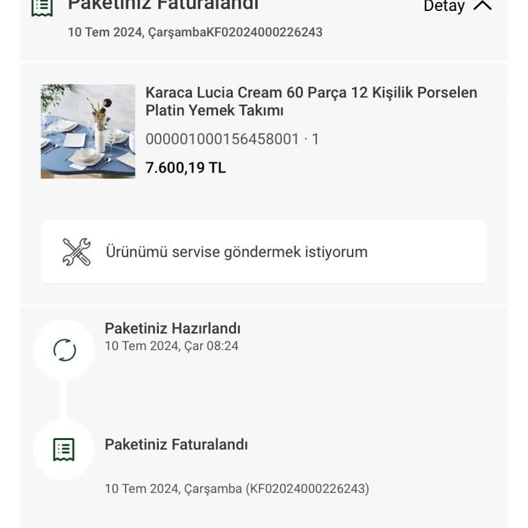 Karaca Züccaciye Kargom Teslim Edilmiyor!