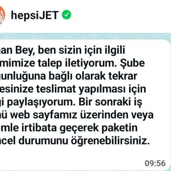 Hepsijet Kargoyu Teslim Etmedi