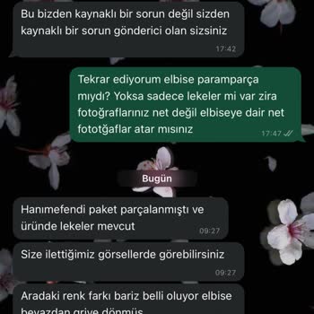 Vaqia Kargoda Hasar Almış Diye Değişim Yapmıyor