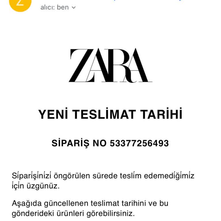Zara Ekstra Ücret Ödememe Rağmen Ürünüm Gününde Teslim Olmadı