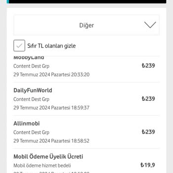 Vodafone Fatura Şişkinliği Ve İstenmeyen Abonelikler