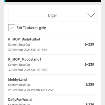 Vodafone Fatura Şişkinliği Ve İstenmeyen Abonelikler
