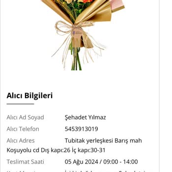 Gebze Çiçekleri Çiçeğimi Asla Göndermedi