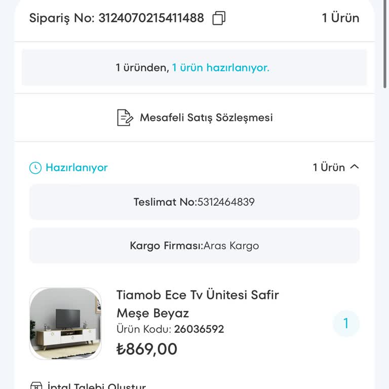 Tiamob TV Ünitesi Siparişinde Yaşanan Gecikme Ve İletişim Sorunları