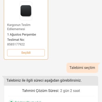 Trendyol 2 Haftadır Ulaşmayan Ürün