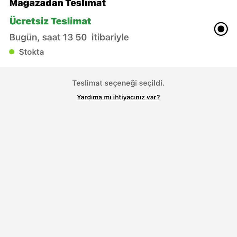 Sephora Eve Teslimat Seçeneği Yok.