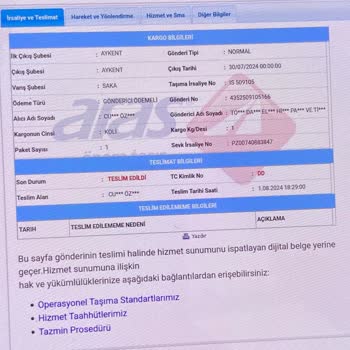 Aras Kargo Kargo Kayıp Kime Teslim Edildi Belli Değil