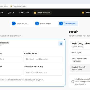 TOD Tv Tod Taraftar Paketi Satın Alımında İptal Edememe
