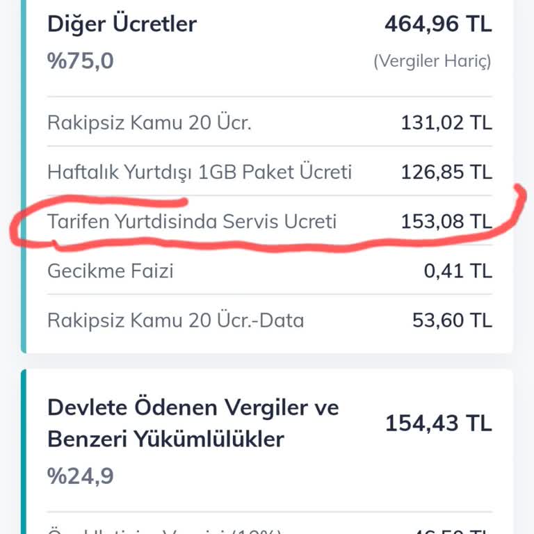 Türk Telekom Tarafından Mobil Faturama Bilgim Dışı Ücret Yansıtılması