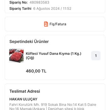 Migros Yemek Yanlış Sipariş Ve İptal Sorunu Yaşadım