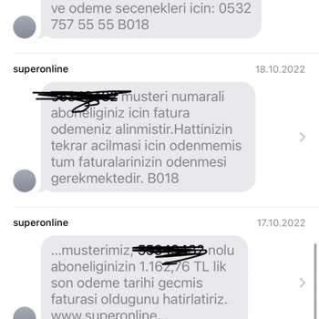 Superonline İptal Edilen Abonelik Ve Sürekli SMS Sorunu