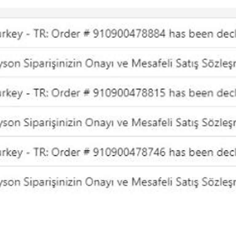 Dyson- Kendi Kendine Sipariş İptali-sebepsiz