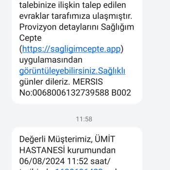 Anadolu Sigorta Tamamlayıcı Sağlık Sigortası Provizyon Onaylamıyor