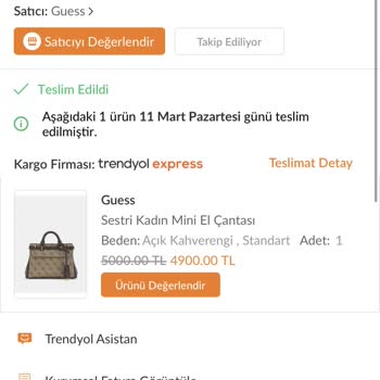 Guess 5 Ayda Soyulan Ve Her Yeri Deforme Olan Çanta!