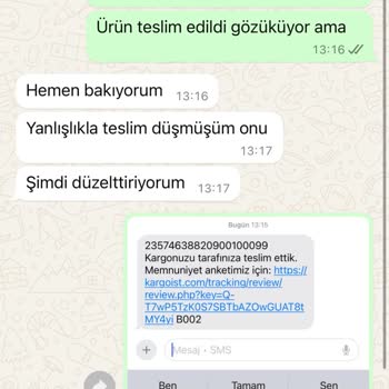 Kargoist Kargom Teslim Edildi Olarak Gözüküyor
