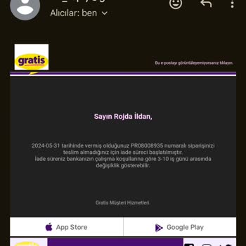 Gratis Ücret İadesi Sorumsuzluğu