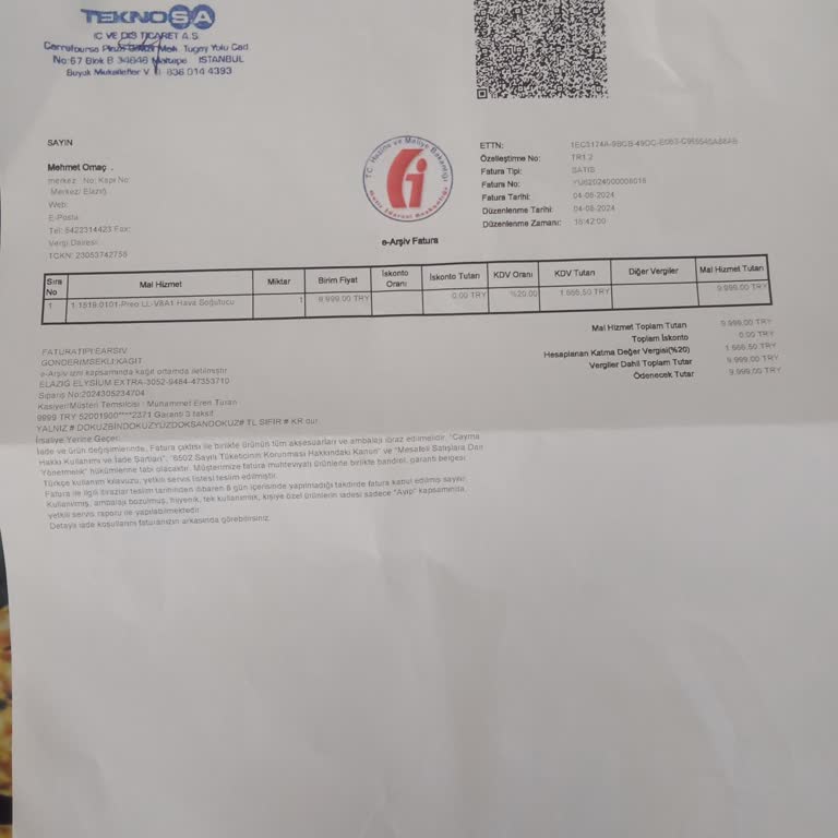 Preo Ürün İade Talebi