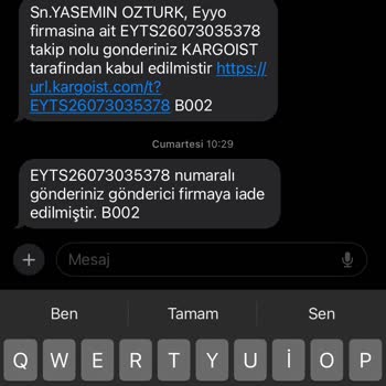 Eyyo Atelier İademi Kesinlikle Alamıyorum