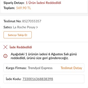 La Roche - Posay Yanlış Ürün Ve Cilt Sorunlarıyla Mağduriyet