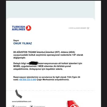 THY Koltuk Değişikliği Ve İlgisizlik Sorunu