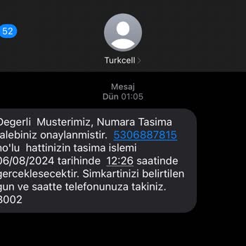 Turkcell Hat Taşıma Sürecinde Yaşanan İletişim Kesintisi