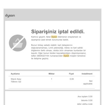 Dyson Yasal Sürede Parça Tedariği Yapmayıp Mağdur Ediyor!