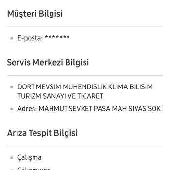 Samsung Klima Servisi Ve Müşteri Hizmetleri Sorunu