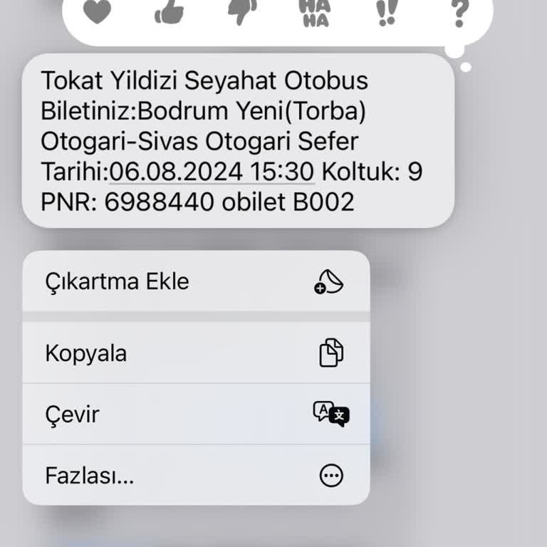 Bilet İptal Edilmedi Obilet Tokat Yıldızı