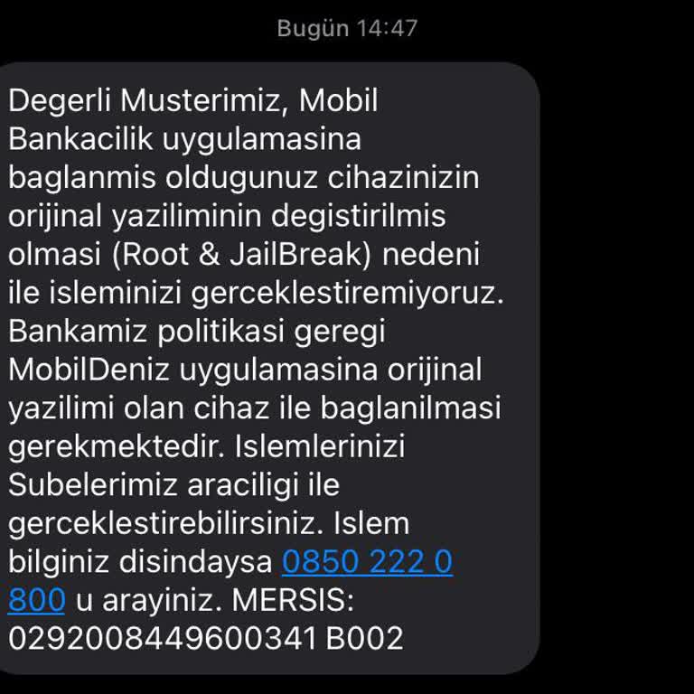 Denizbank Güvenlik Sorunu İle İşlem Yapamamak