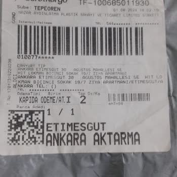 Taktik Pantolon (kargopantolon.site) Yanlış Ürün Gönderimi Ve İade Talebi