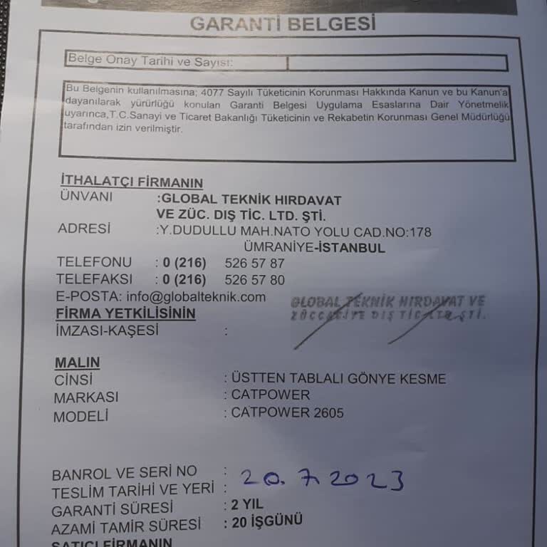 CatPower Servisi Gönye Kesme