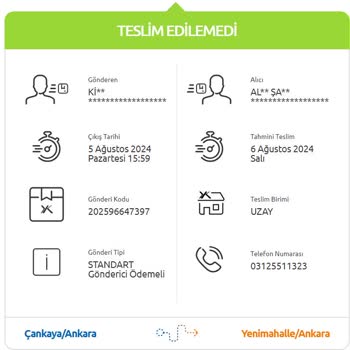 Yurtiçi Kargo Ankara/UZAY Şube Şikayet