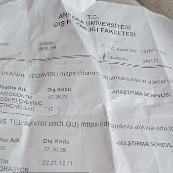 Ankara Üniversitesi Diş Hekimliği Randevu İmkansız Alınmıyor