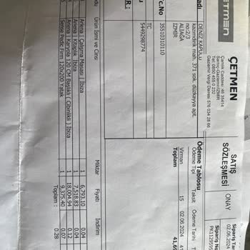 Çetmen Mobilya İzmir/Aliağa Kimse Dönüş Yapmıyor Mağdur Edildik!