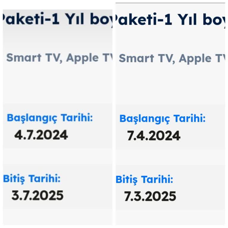 Tod TV Yıllık Paketimin Tarihinde Hata Var