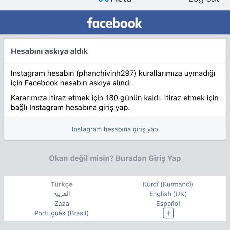 Facebook Hesabım Haksız Yere Askıya Alındı