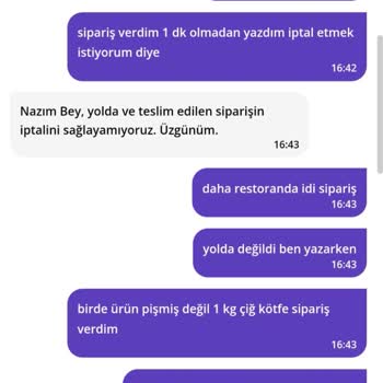 Getir Firması İade Sorunu