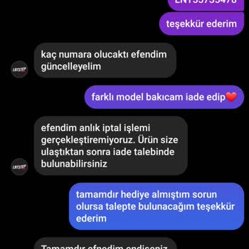 LNT Step Ürün İade Talebi İstiyorum