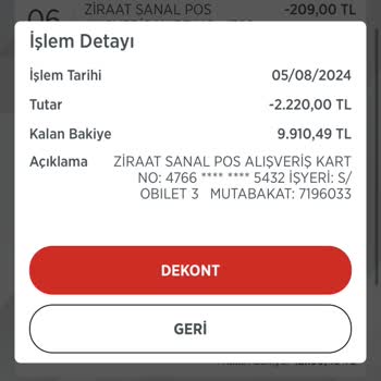 Obilet Otel Rezervasyonu Fazla Para Çekimi