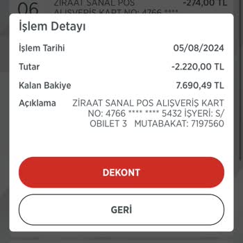 Obilet Otel Rezervasyonu Fazla Para Çekimi