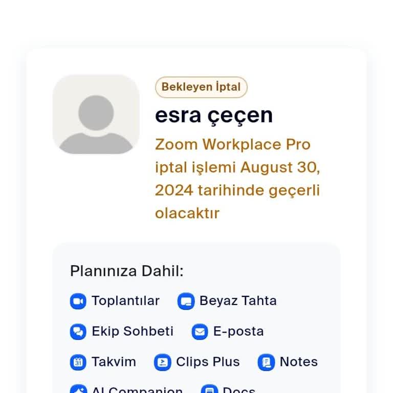 Zoom Video Communications (zoom.us) Zoom Ücret İadesi