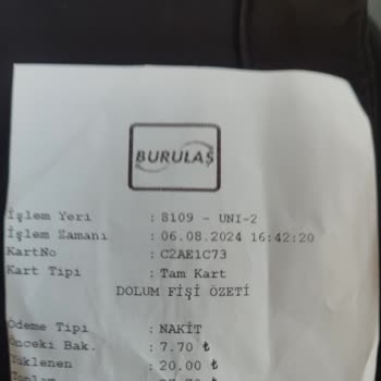 BURULAŞ Bursakart Yüklemesi Sonrası Yetersiz Bakiye Sorunu