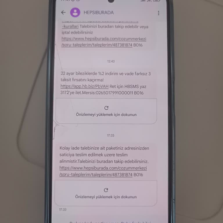 hepsiJET Kargo İade Şikayet